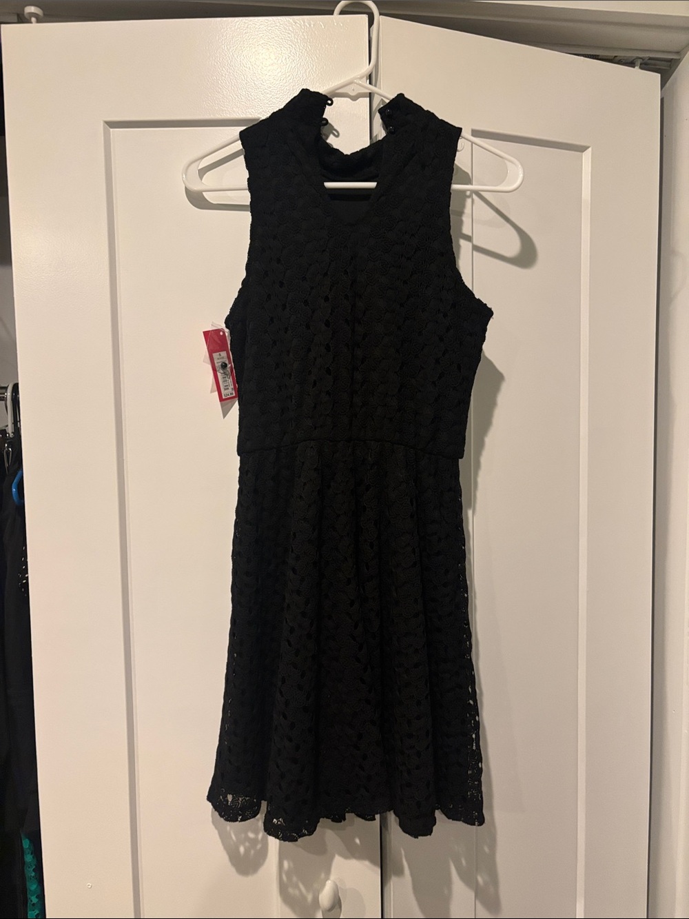Target Black Lace Sleeveless Fit-and-Flare Dress - Picture 6 of 7